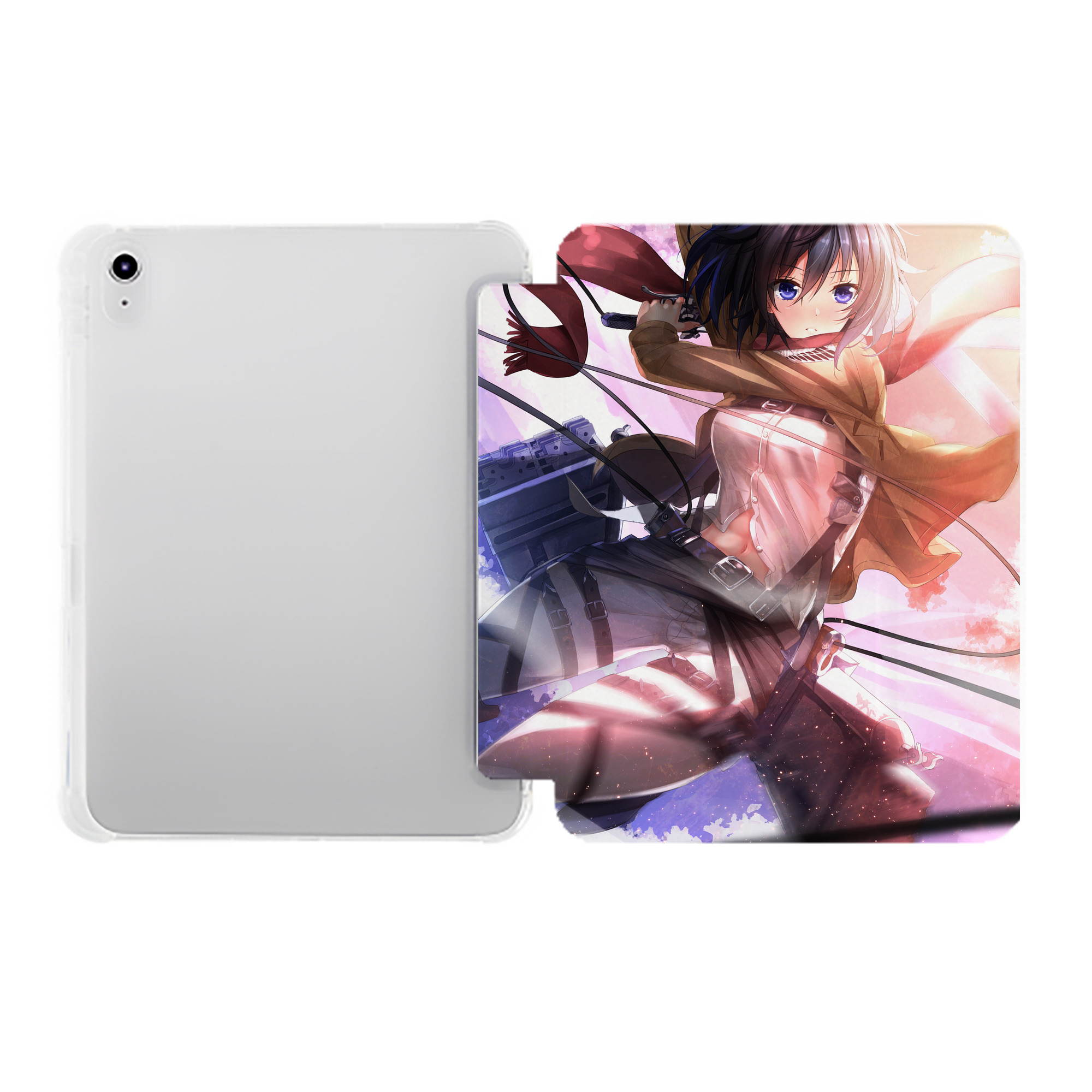 （画像用） 進撃の巨人 Attack on Titan IPad ケース ペン収納付き 三つ折りスタンド PUレザー×シリコン 対応機種9.5/10.5/10.9インチ